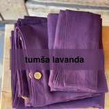 Tumšas lavandas toņa mīkstināta lina segas pārvalks- dažādi izmēri