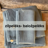 Zilpelēka - baložpelēka toņa mīkstināta lina segas pārvalks- dažādi izmēri