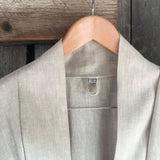 Gaiši dabīgi pelēks mīkstināta lina auduma kimono tipa halāts