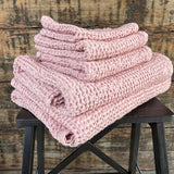 PŪDERROZĀ tonis | Lina/kokvilnas vafeļauduma dvielis | Dažādi izmēri